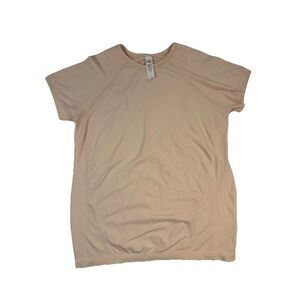 Athleta Girl Power Up Running Yoga Short Sleeve‎ Top, Peach Pink, Size XXL 16